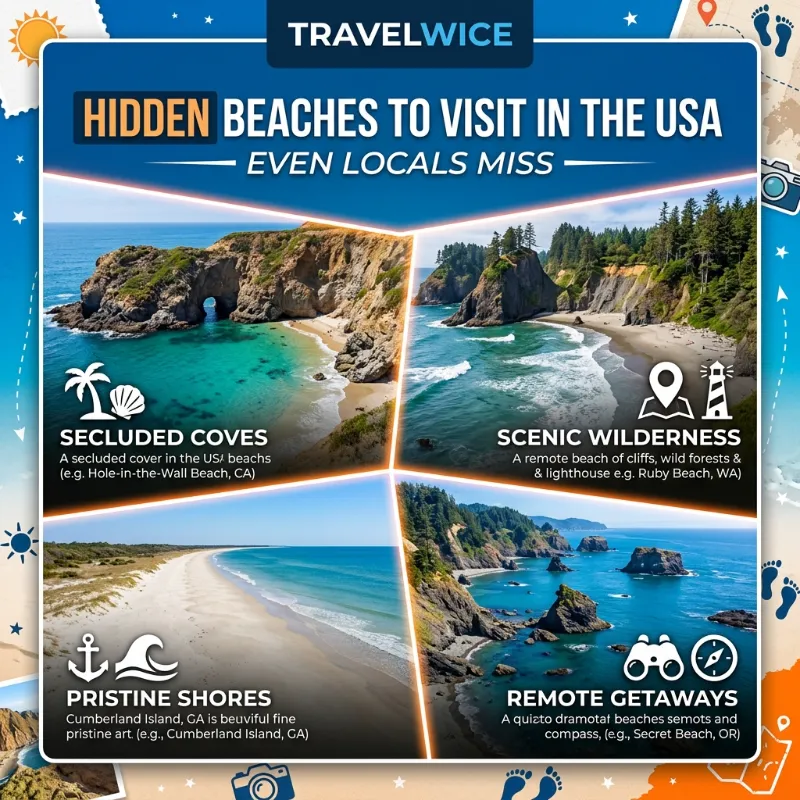 hidden beaches to visit usa