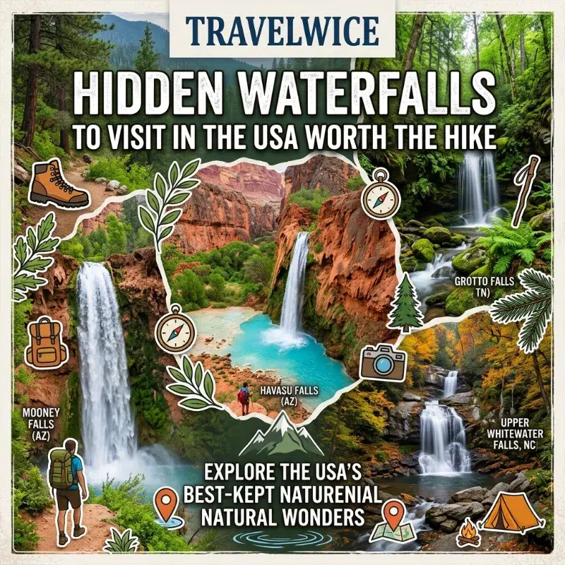hidden waterfalls to visit usa