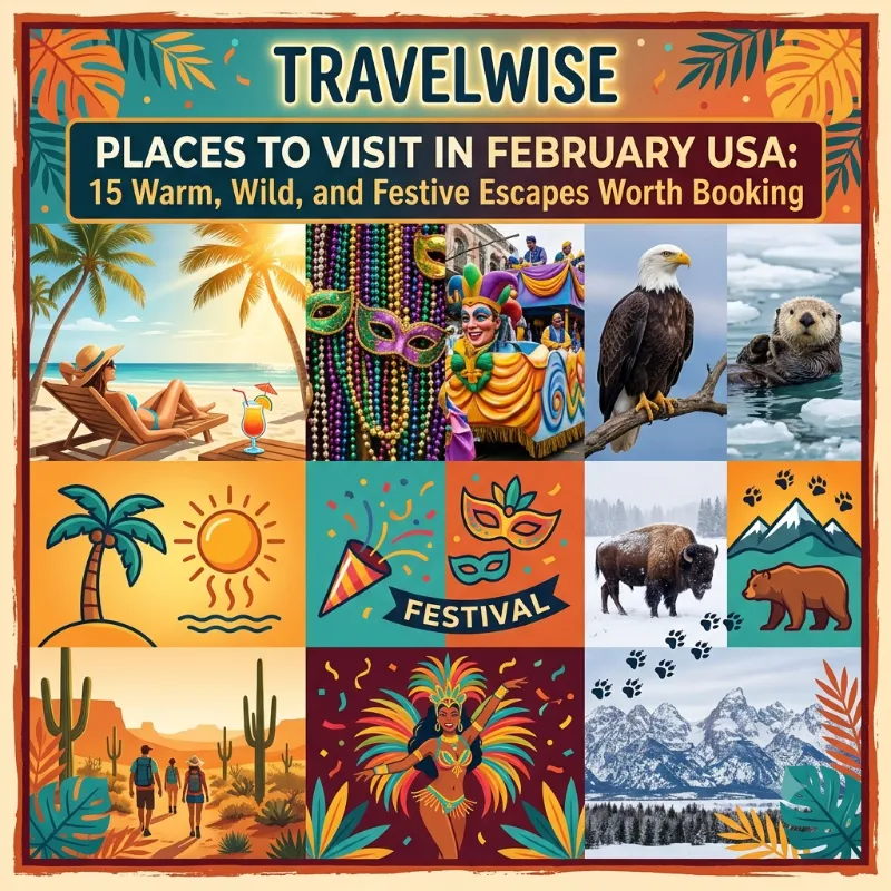 places to visit in february usa