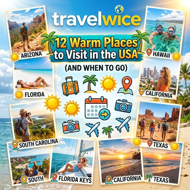 warm places to visit in USA