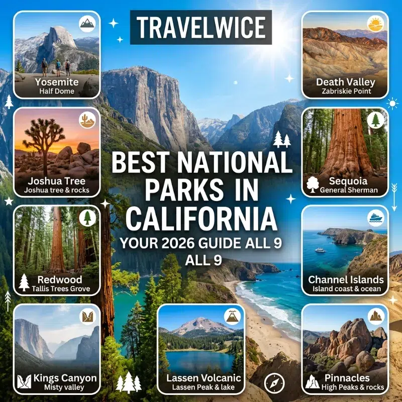 best national parks in california