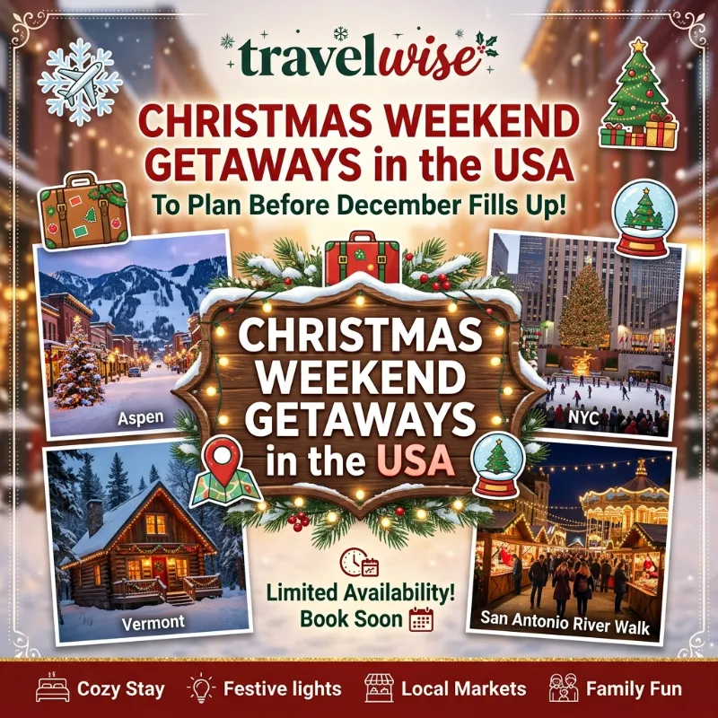 christmas weekend getaways in usa