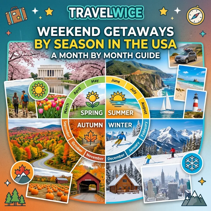 weekend getaways by season usa
