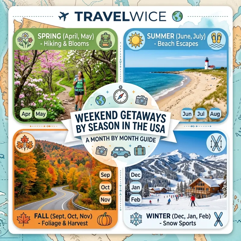 weekend getaways by season usa