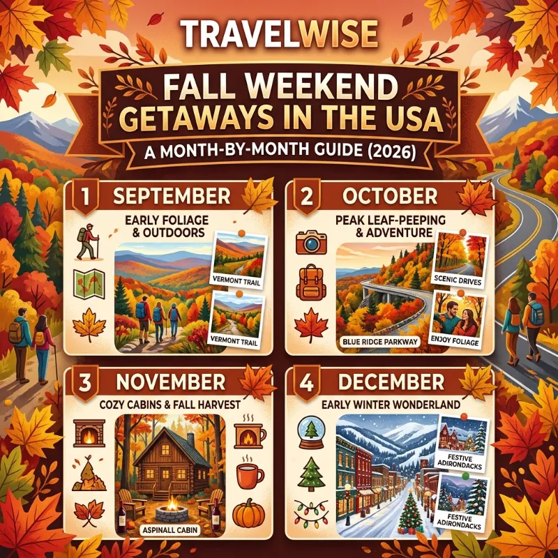 fall weekend getaways in usa
