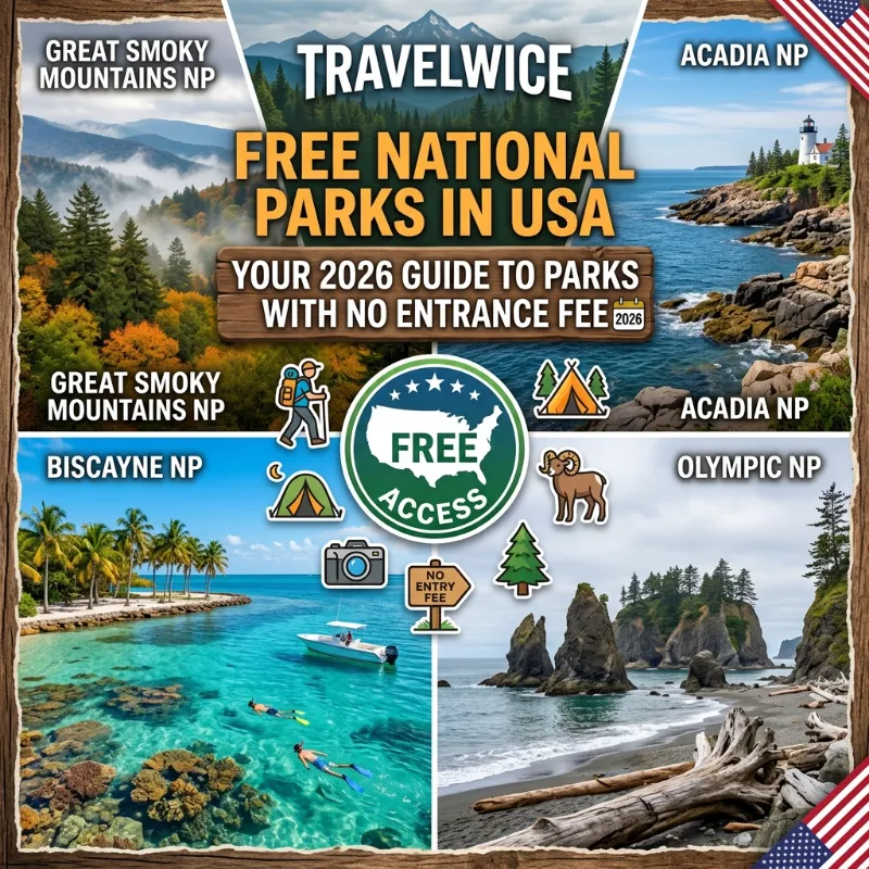 free national parks in usa