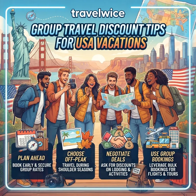 group travel discount tips usa