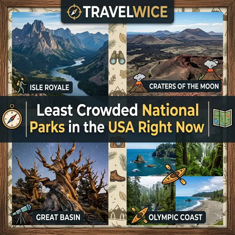 least crowded national parks usa