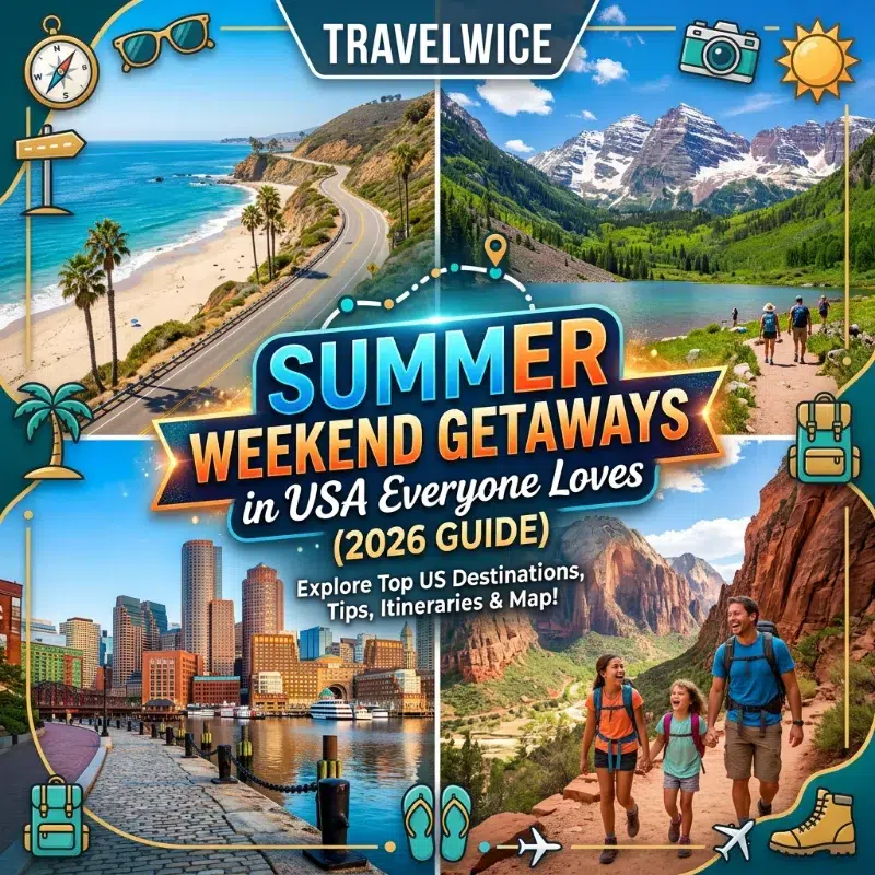 summer weekend getaways in usa.