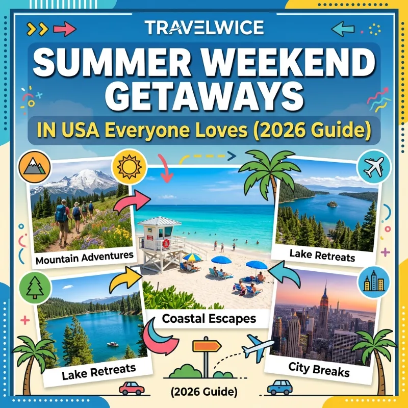 summer weekend getaways in usa.