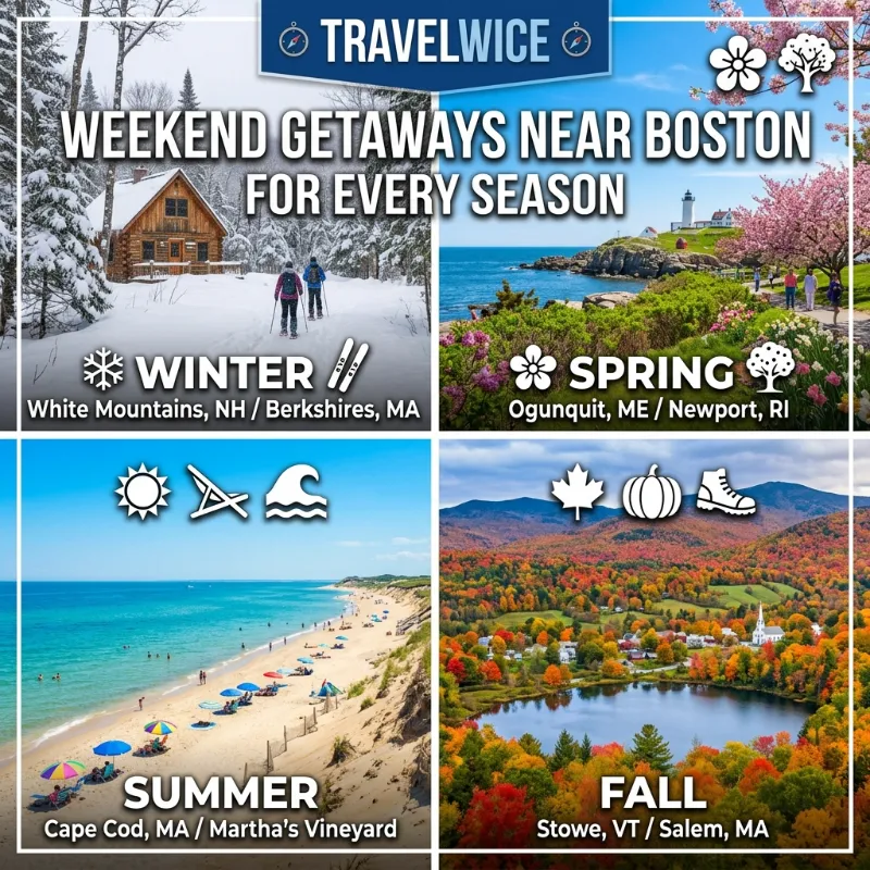 weekend getaways near boston usa