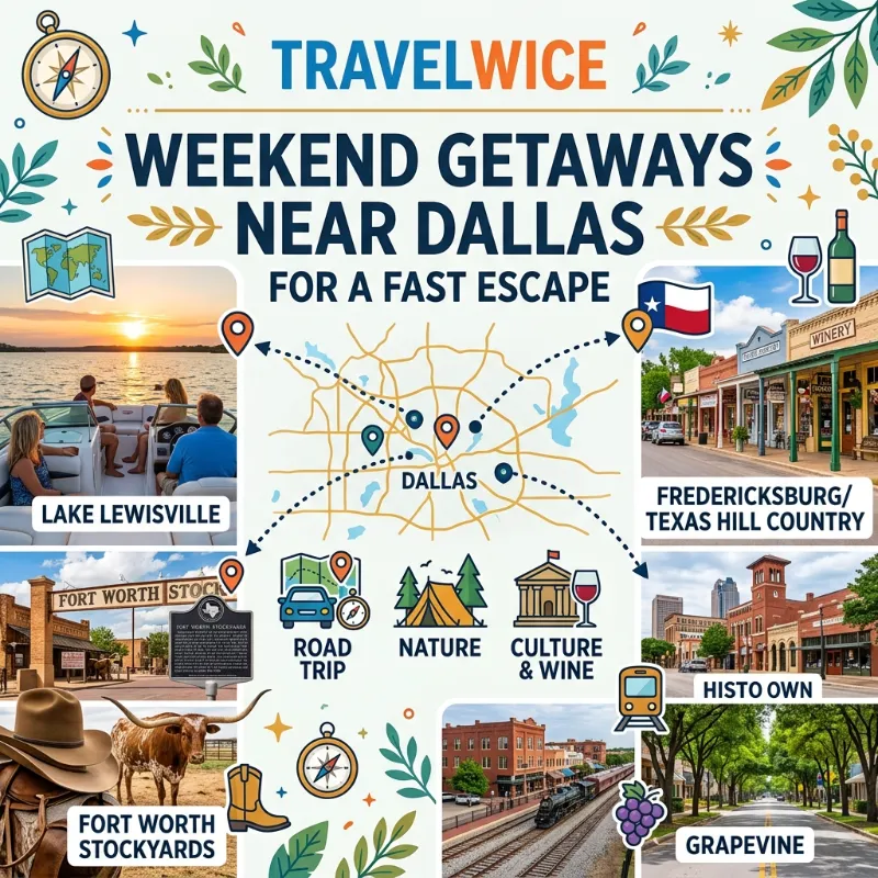 weekend getaways near dallas usa